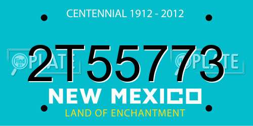 2T55773 New Mexico License Plate