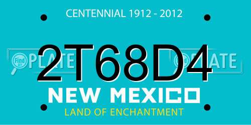 2T68D4 New Mexico License Plate