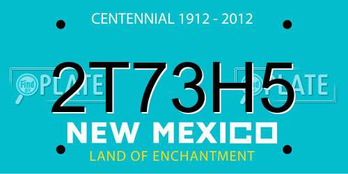 2T73H5 New Mexico License Plate