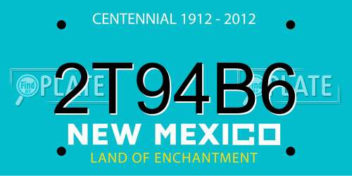 2T94B6 New Mexico License Plate