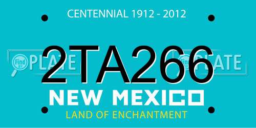 2TA266 New Mexico License Plate