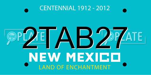 2TAB27 New Mexico License Plate