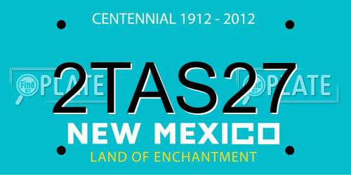 2TAS27 New Mexico License Plate