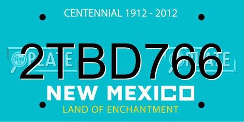 2TBD766 New Mexico License Plate