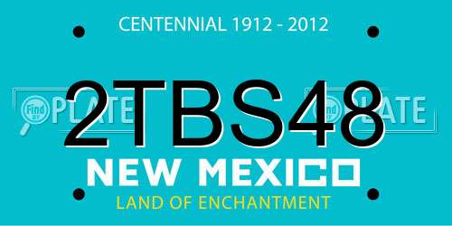 2TBS48 New Mexico License Plate