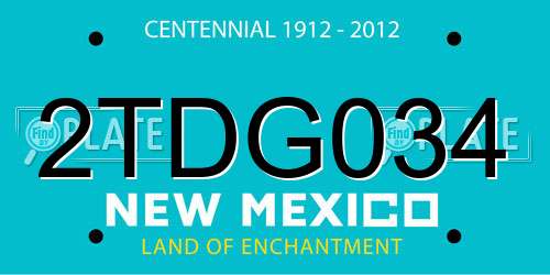 2TDG034 New Mexico License Plate