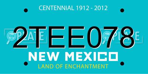2TEE078 New Mexico License Plate