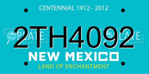 2TH4092 New Mexico License Plate
