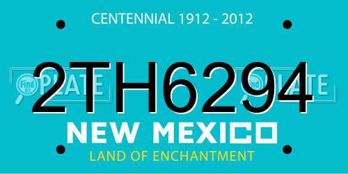 2TH6294 New Mexico License Plate