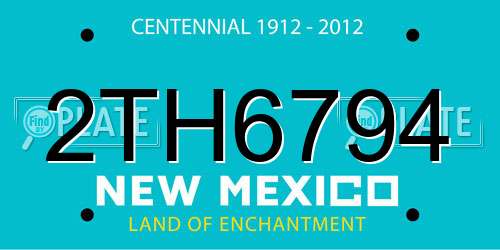 2TH6794 New Mexico License Plate