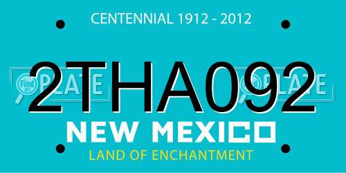 2THA092 New Mexico License Plate
