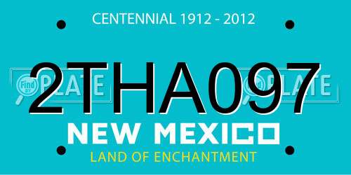 2THA097 New Mexico License Plate
