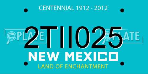 2TII025 New Mexico License Plate