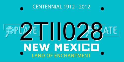 2TII028 New Mexico License Plate