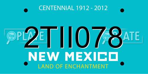 2TII078 New Mexico License Plate
