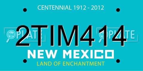 2TIM414 New Mexico License Plate