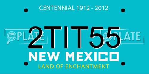2TIT55 New Mexico License Plate