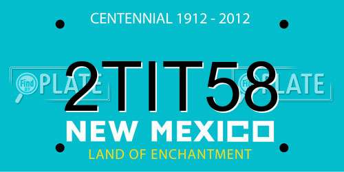 2TIT58 New Mexico License Plate