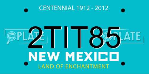 2TIT85 New Mexico License Plate