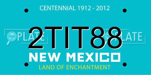 2TIT88 New Mexico License Plate