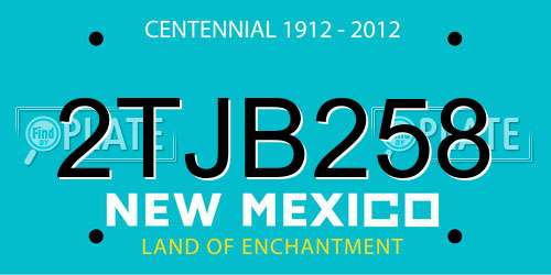 2TJB258 New Mexico License Plate