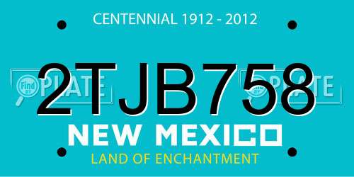 2TJB758 New Mexico License Plate