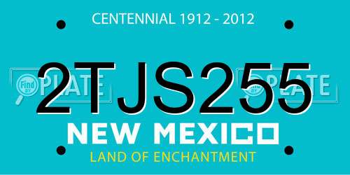 2TJS255 New Mexico License Plate