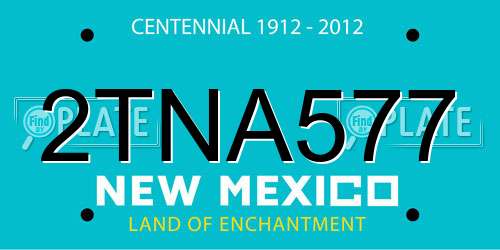 2TNA577 New Mexico License Plate
