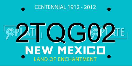2TQG02 New Mexico License Plate