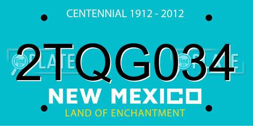 2TQG034 New Mexico License Plate