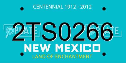 2TS0266 New Mexico License Plate