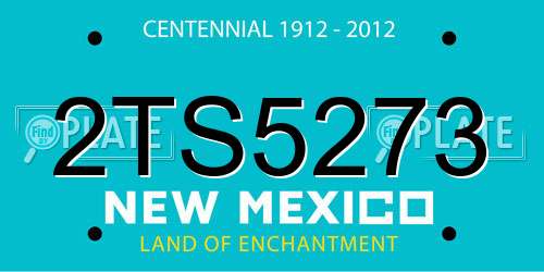 2TS5273 New Mexico License Plate