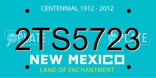 2TS5723 New Mexico License Plate