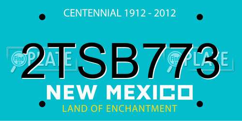 2TSB773 New Mexico License Plate