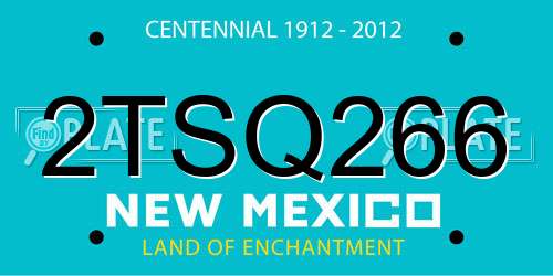 2TSQ266 New Mexico License Plate