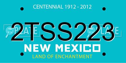 2TSS223 New Mexico License Plate
