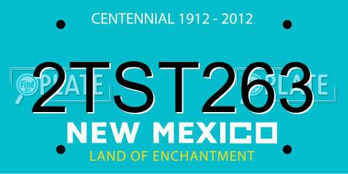 2TST263 New Mexico License Plate