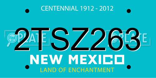 2TSZ263 New Mexico License Plate
