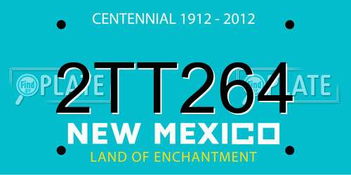 2TT264 New Mexico License Plate