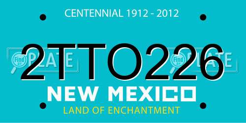 2TTO226 New Mexico License Plate
