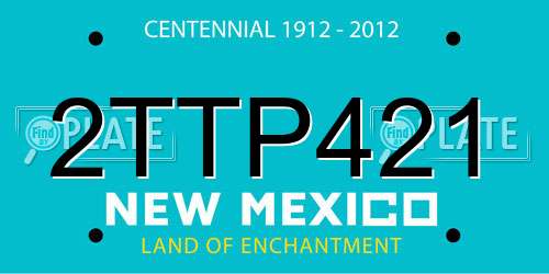 2TTP421 New Mexico License Plate