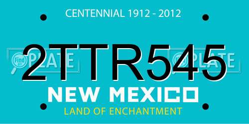 2TTR545 New Mexico License Plate