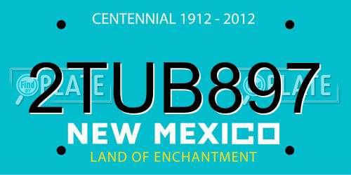 2TUB897 New Mexico License Plate