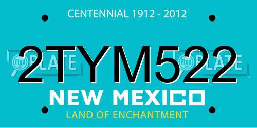 2TYM522 New Mexico License Plate