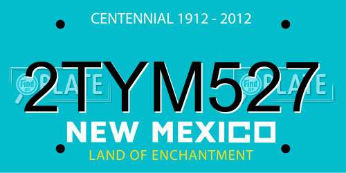 2TYM527 New Mexico License Plate