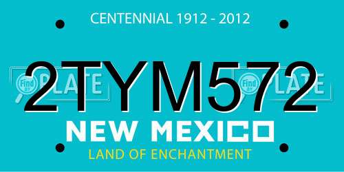 2TYM572 New Mexico License Plate
