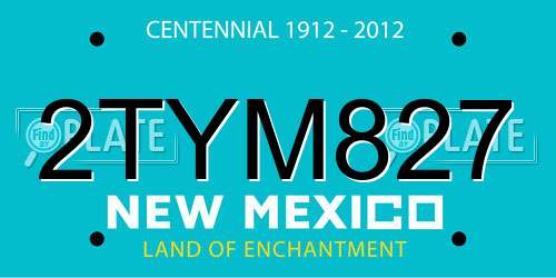 2TYM827 New Mexico License Plate