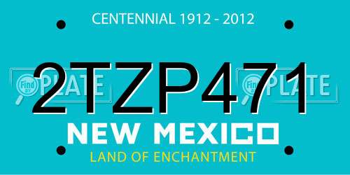2TZP471 New Mexico License Plate