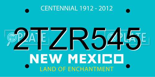 2TZR545 New Mexico License Plate