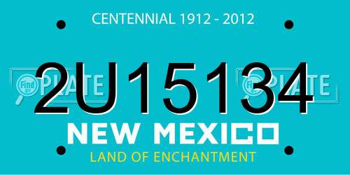 2U15134 New Mexico License Plate
